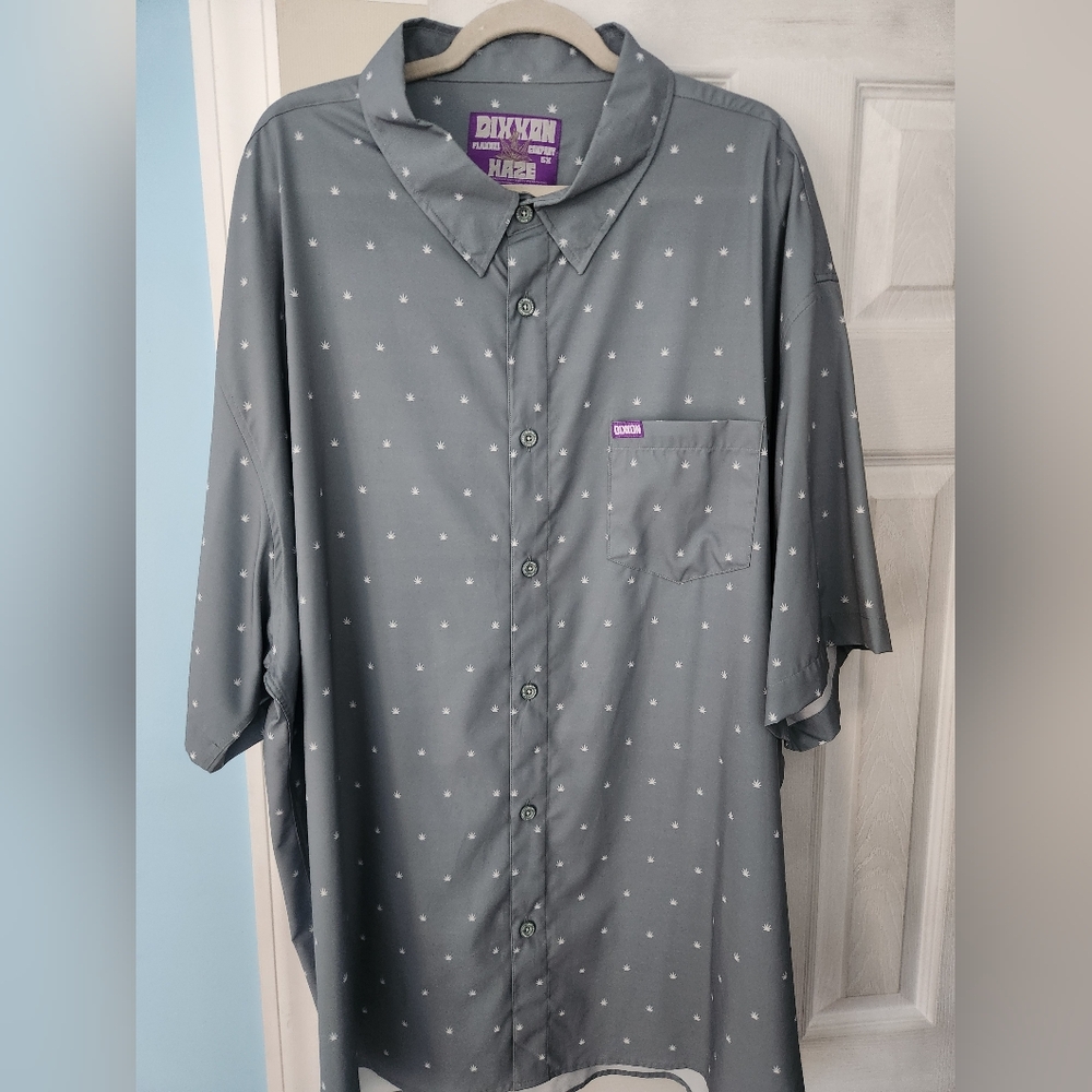 Dixxon Flannel Co. Gray Short-Sleeve Party Shirt 420 Purple HAZE